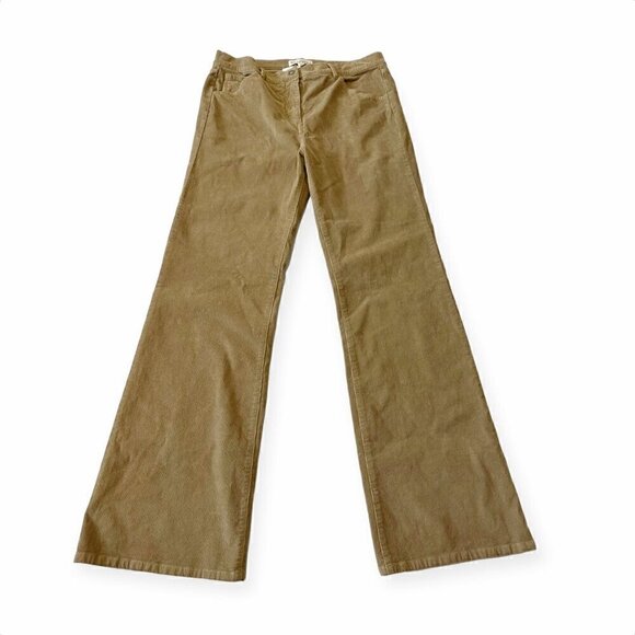 Nili Lotan Celia Corduroy Pants. Wide Leg, Size 12. Beige, New - Picture 2 of 12